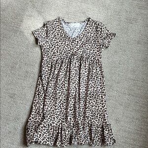 Stylish Leopard Print Kids Dress
